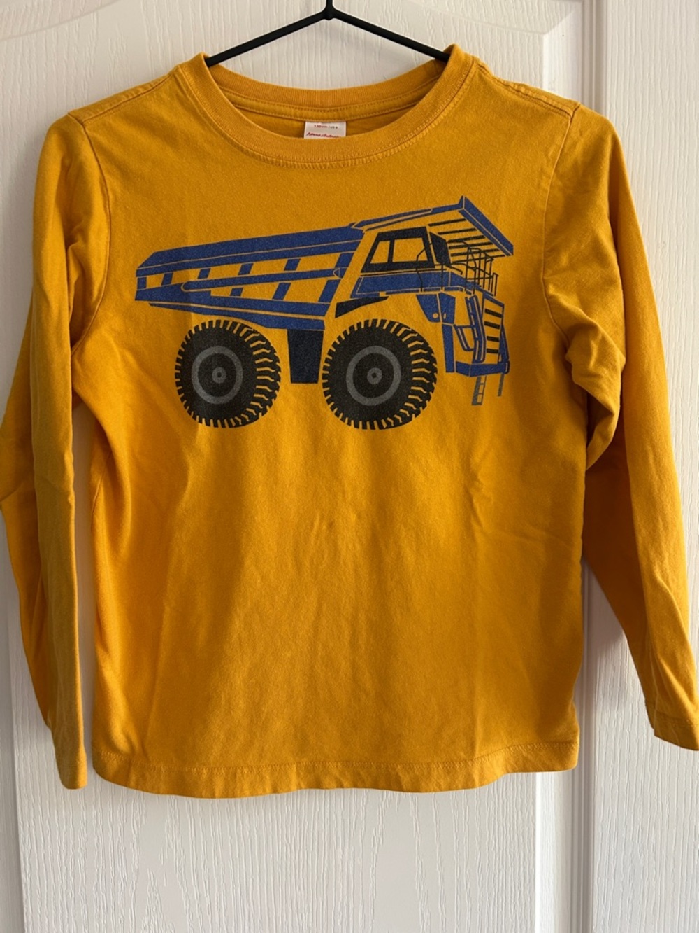 Hanna Andersson 130 8 Boys Ling Sleeve Shirt Dump truck